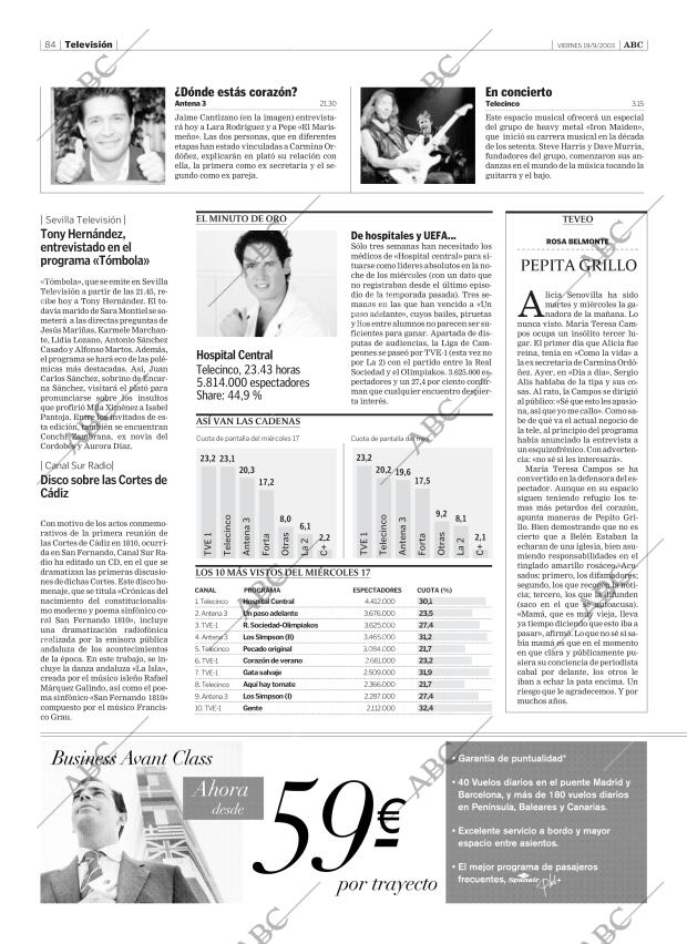 ABC SEVILLA 19-09-2003 página 84