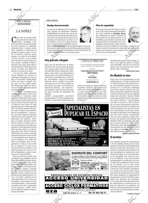 ABC MADRID 21-09-2003 página 36