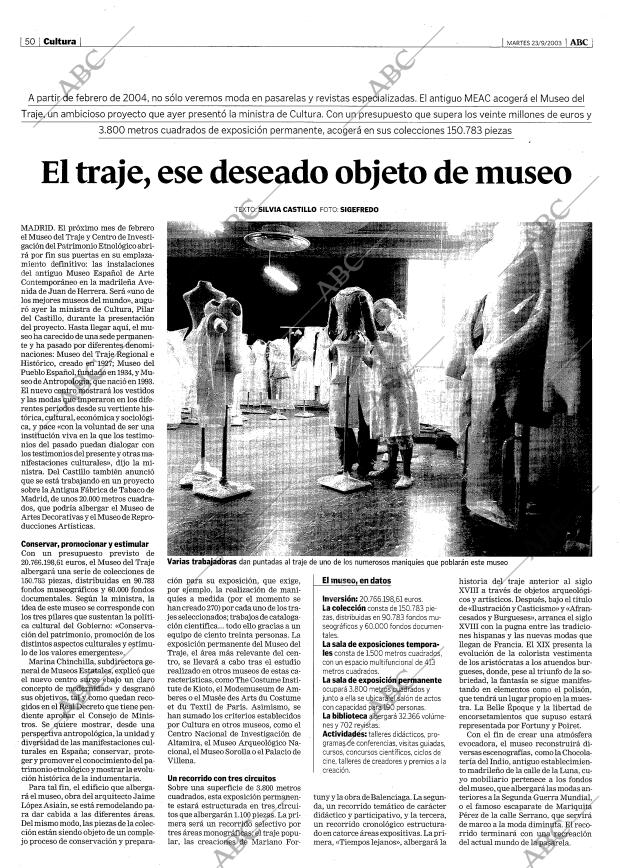 ABC MADRID 23-09-2003 página 50