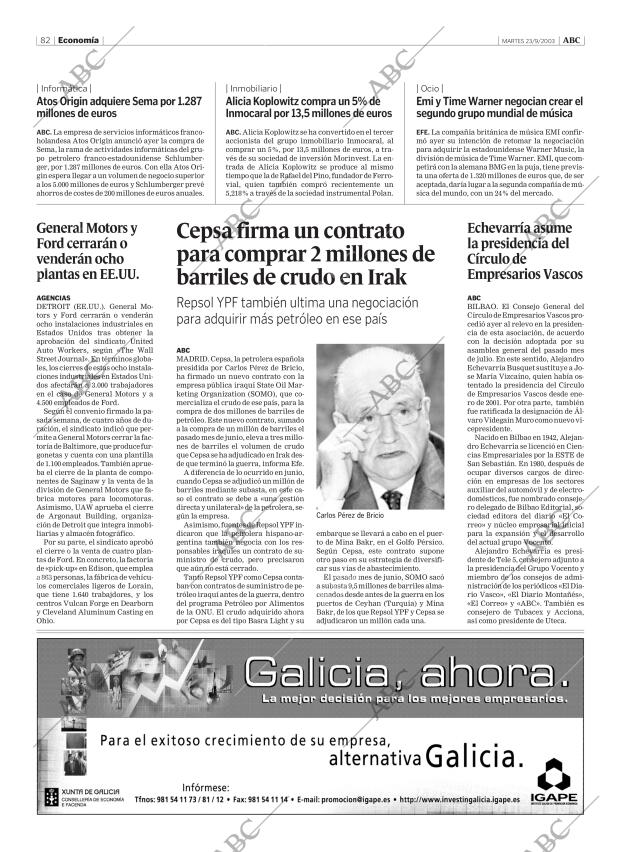 ABC MADRID 23-09-2003 página 82