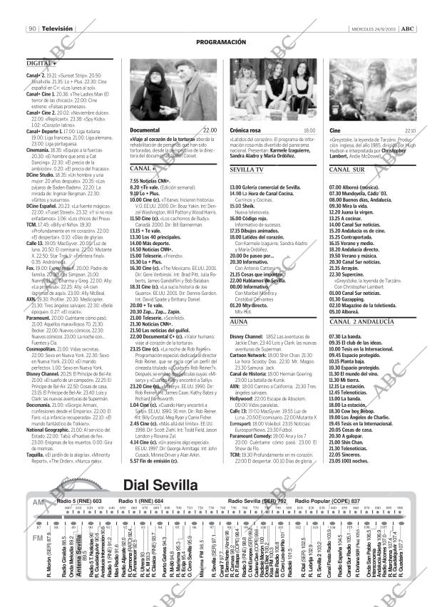 ABC SEVILLA 24-09-2003 página 90