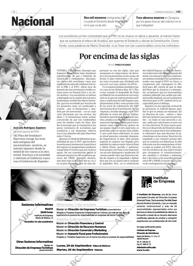 ABC MADRID 28-09-2003 página 15