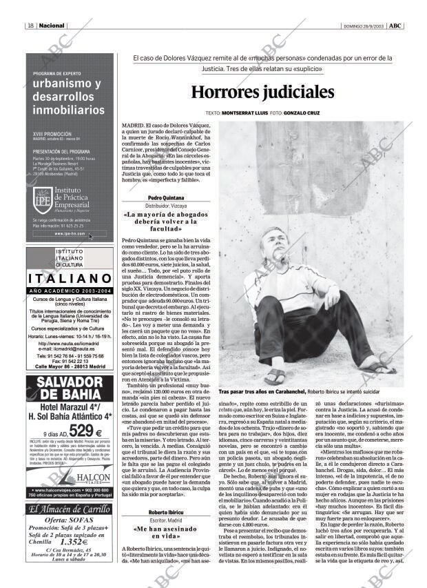 ABC MADRID 28-09-2003 página 18
