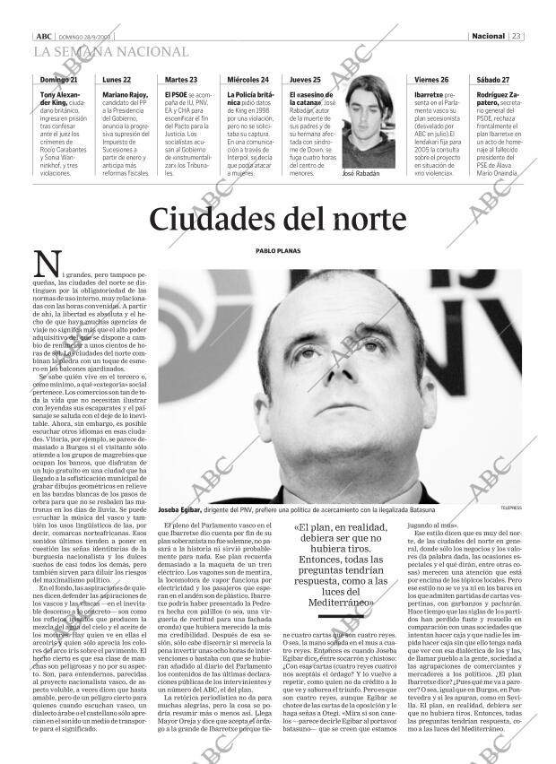 ABC MADRID 28-09-2003 página 23