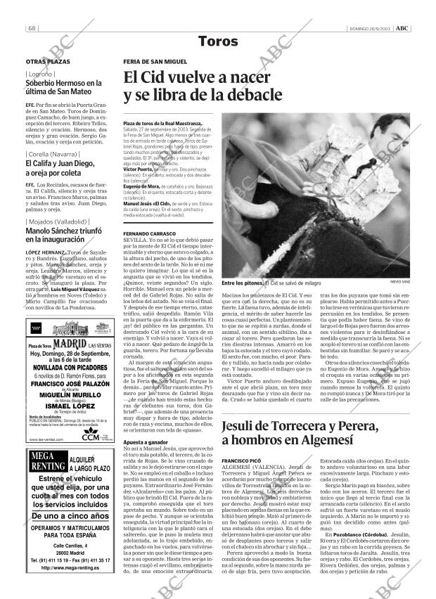 ABC MADRID 28-09-2003 página 68
