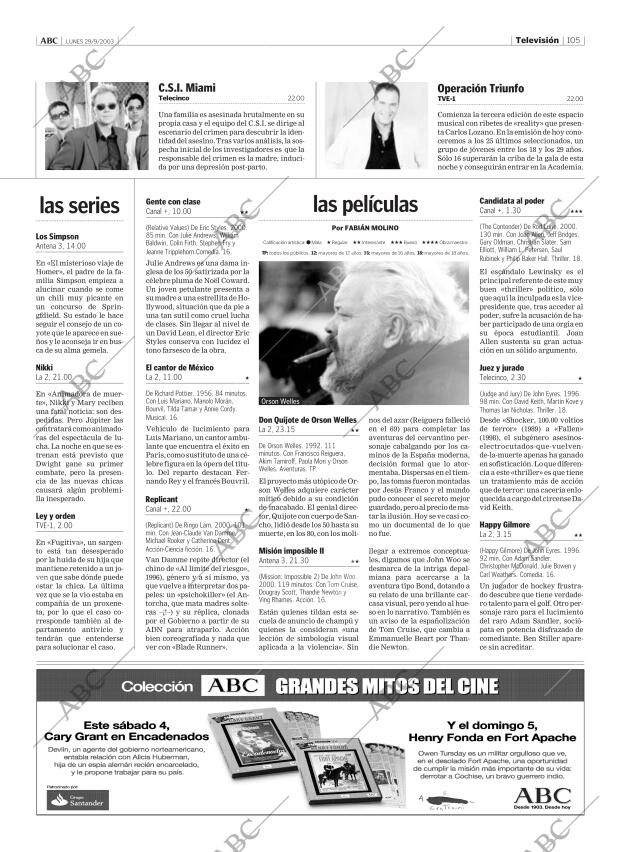 ABC MADRID 29-09-2003 página 105