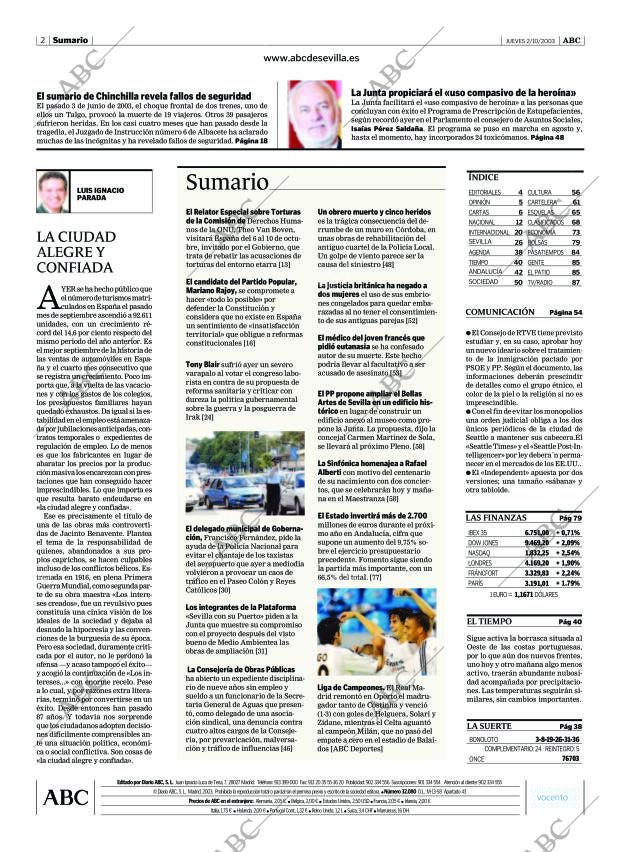 ABC SEVILLA 02-10-2003 página 2