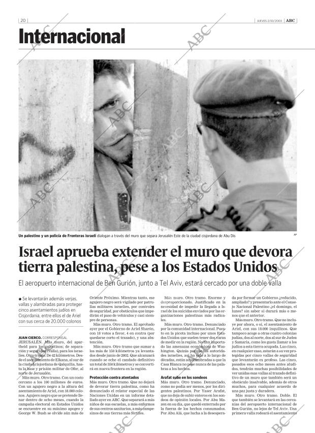 ABC SEVILLA 02-10-2003 página 20