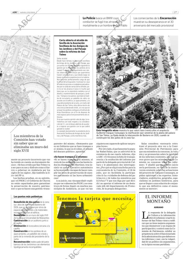 ABC SEVILLA 02-10-2003 página 27