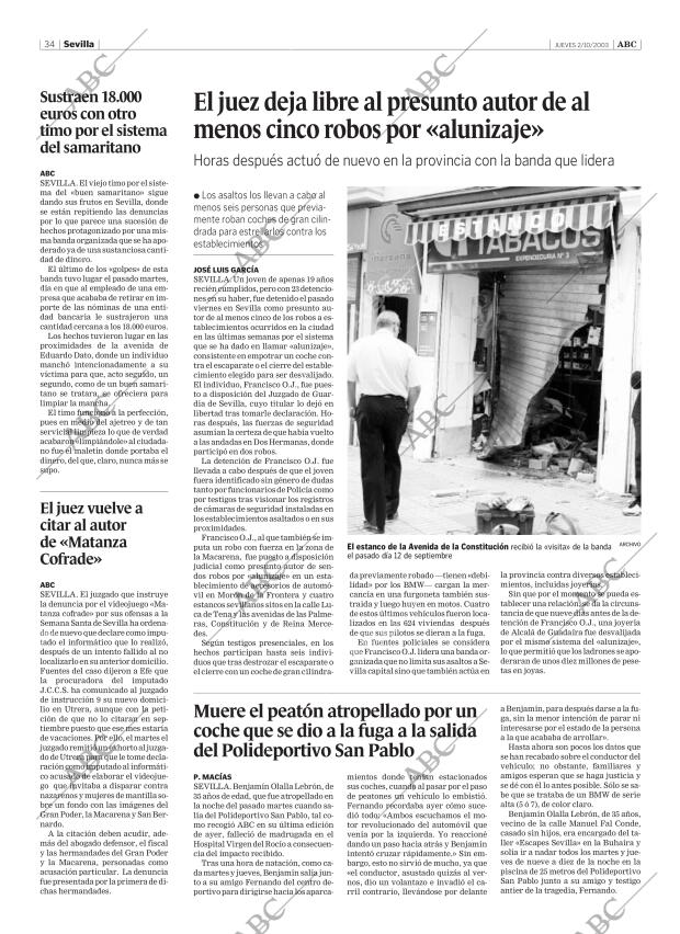 ABC SEVILLA 02-10-2003 página 34