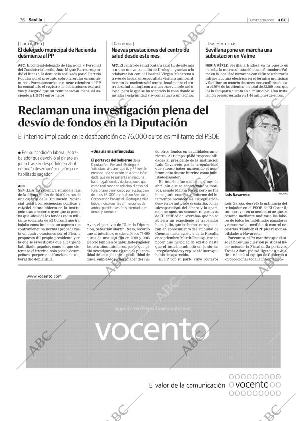 ABC SEVILLA 02-10-2003 página 36