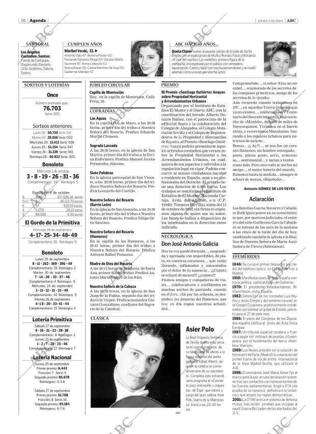ABC SEVILLA 02-10-2003 página 38