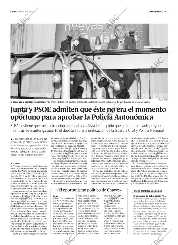 ABC SEVILLA 02-10-2003 página 45