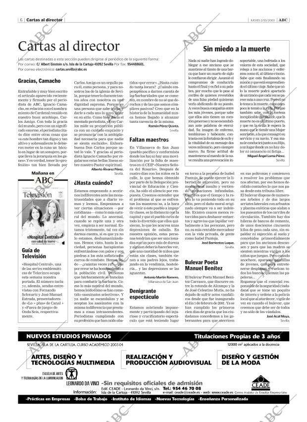 ABC SEVILLA 02-10-2003 página 6