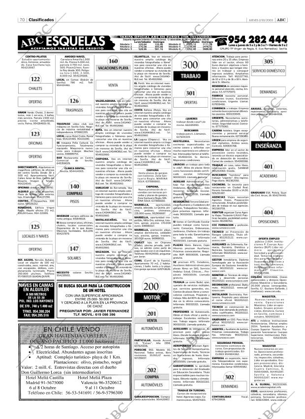 ABC SEVILLA 02-10-2003 página 70