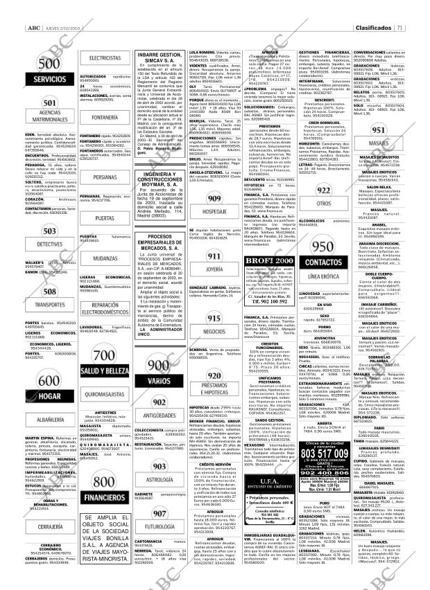 ABC SEVILLA 02-10-2003 página 71