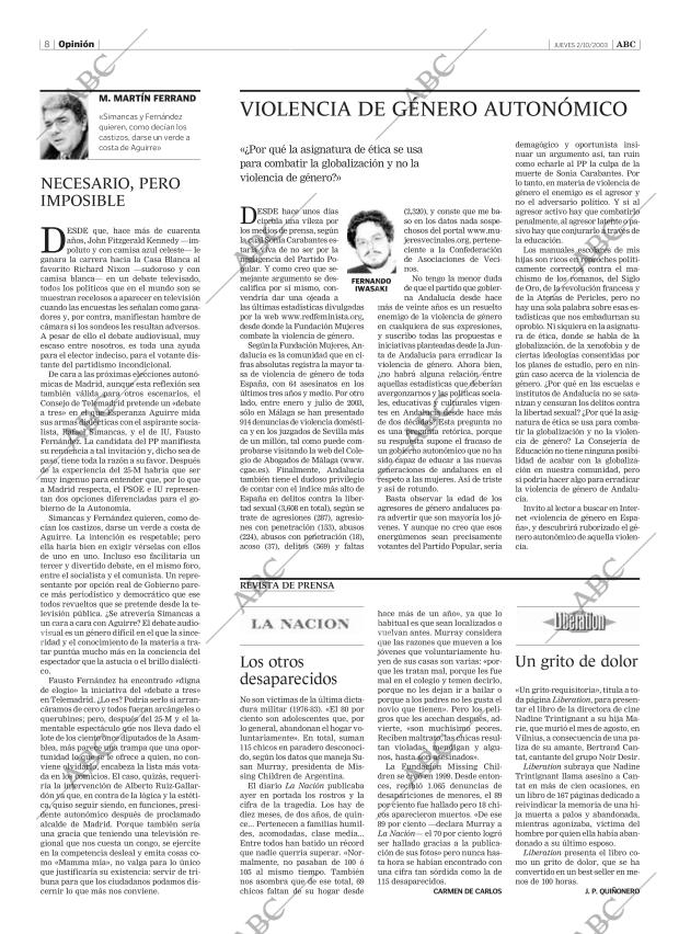 ABC SEVILLA 02-10-2003 página 8