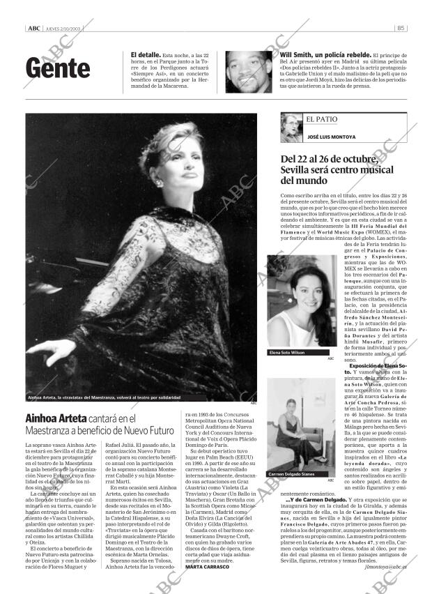 ABC SEVILLA 02-10-2003 página 85