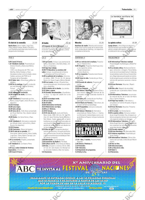ABC SEVILLA 02-10-2003 página 91