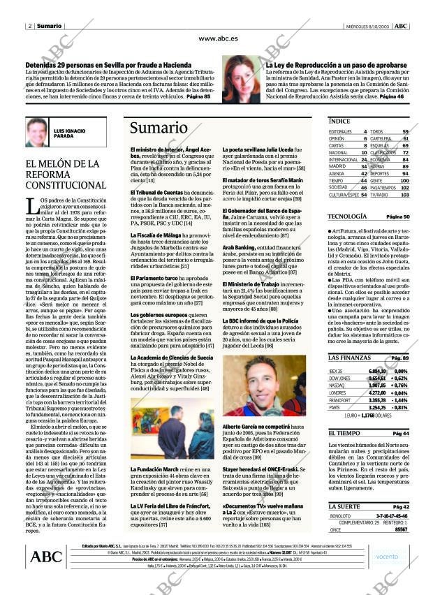ABC MADRID 08-10-2003 página 2