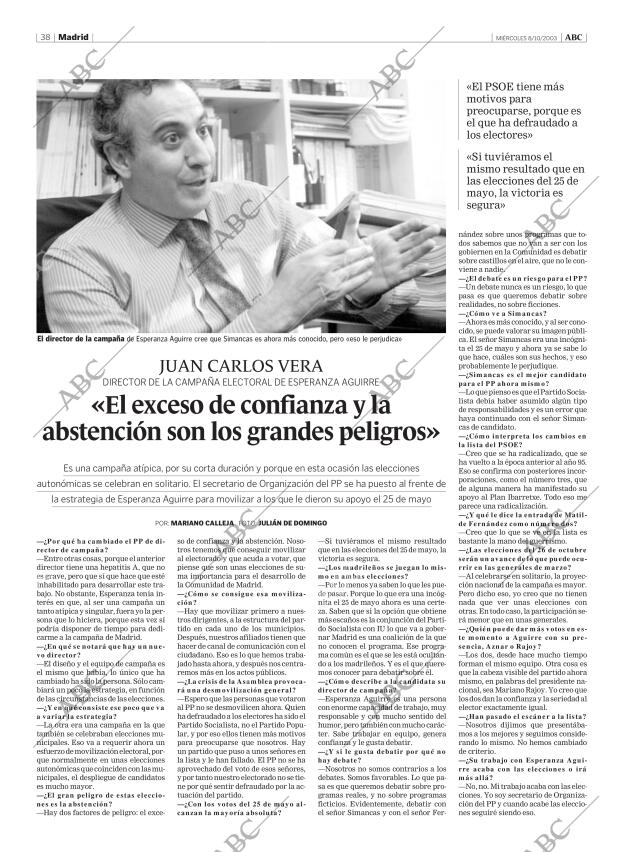 ABC MADRID 08-10-2003 página 38