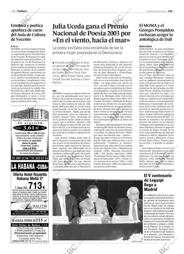 ABC MADRID 08-10-2003 página 58
