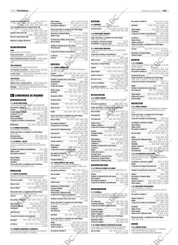 ABC MADRID 08-10-2003 página 64