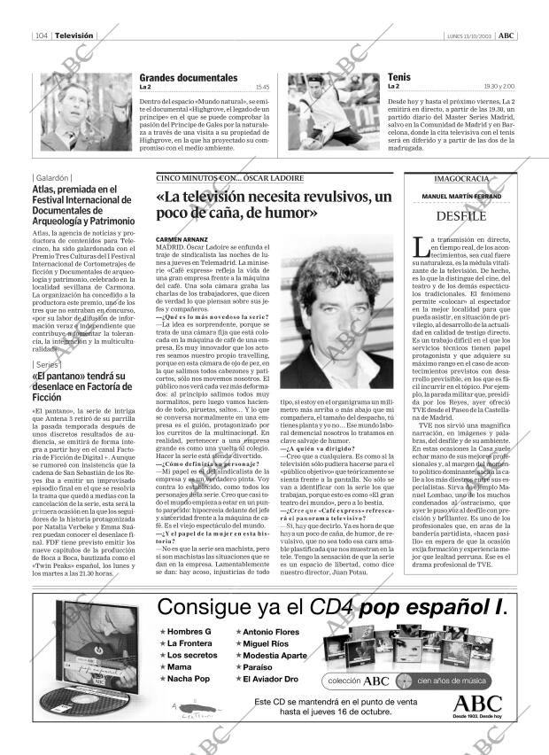 ABC MADRID 13-10-2003 página 104