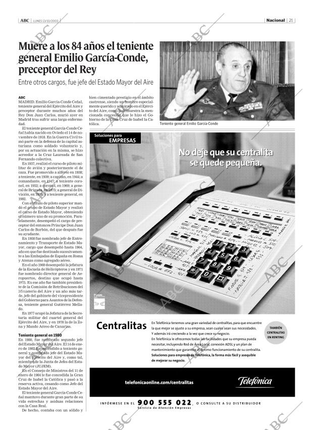 ABC MADRID 13-10-2003 página 21