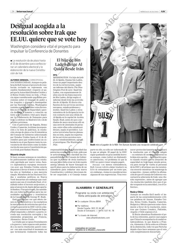 ABC MADRID 15-10-2003 página 24