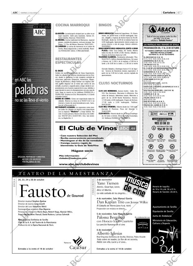 ABC SEVILLA 17-10-2003 página 67