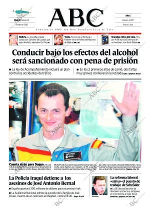 ABC MADRID 18-10-2003 página 1