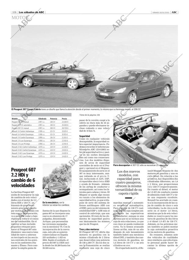 ABC MADRID 18-10-2003 página 106