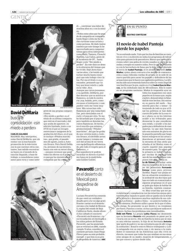 ABC MADRID 18-10-2003 página 109