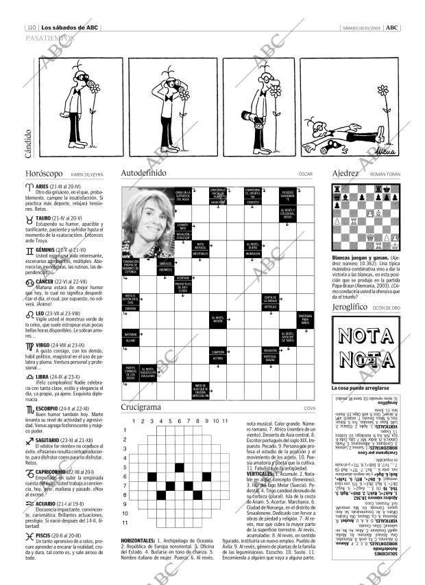 ABC MADRID 18-10-2003 página 110