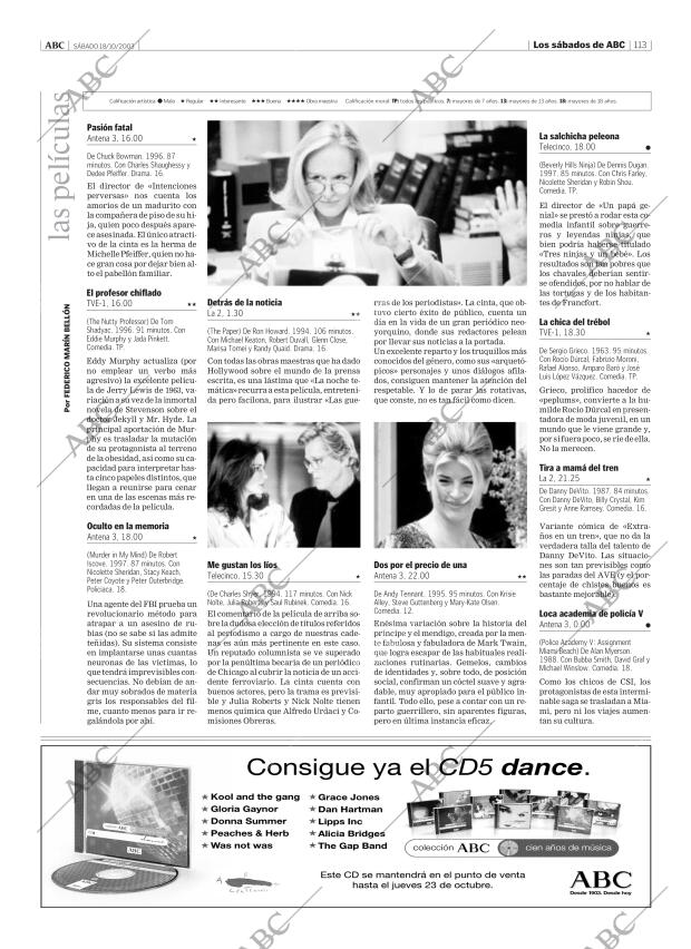 ABC MADRID 18-10-2003 página 113