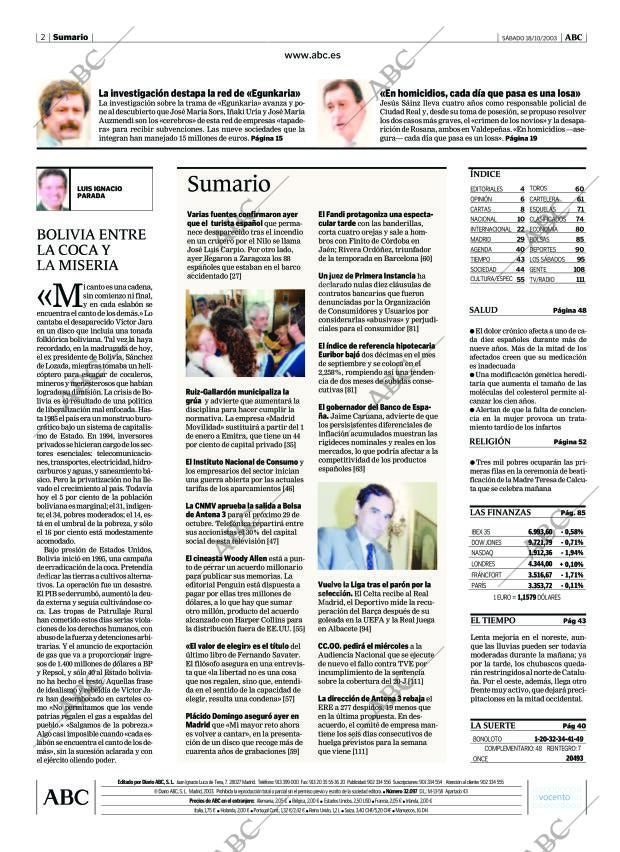 ABC MADRID 18-10-2003 página 2