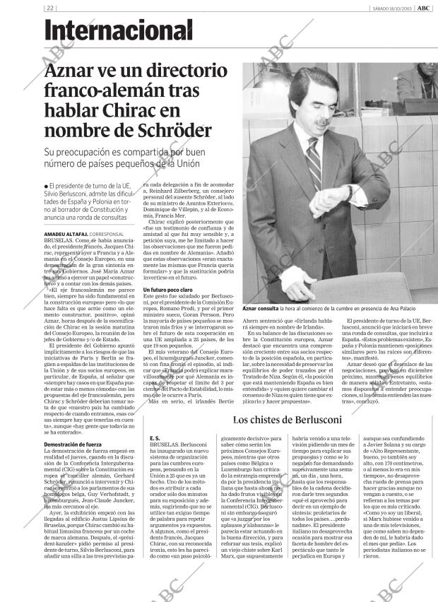 ABC MADRID 18-10-2003 página 22