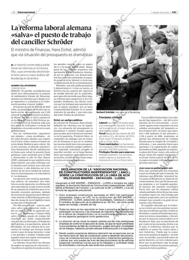 ABC MADRID 18-10-2003 página 24