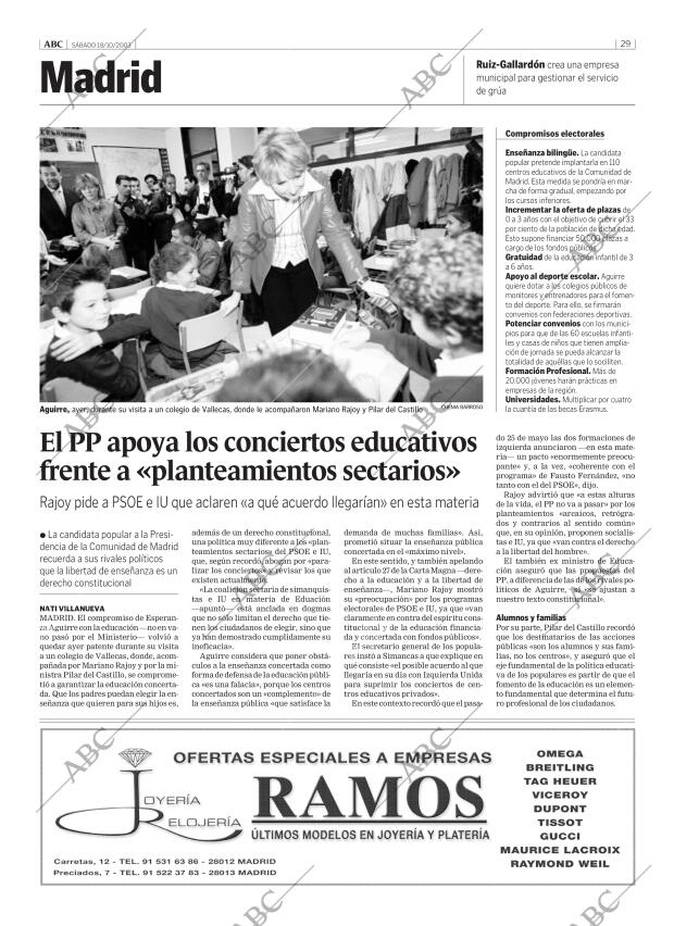 ABC MADRID 18-10-2003 página 29