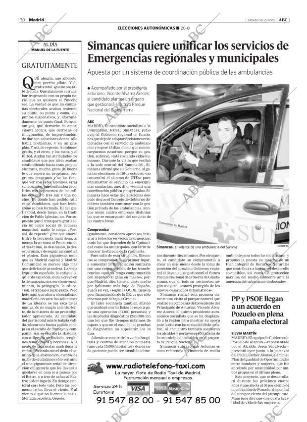 ABC MADRID 18-10-2003 página 30