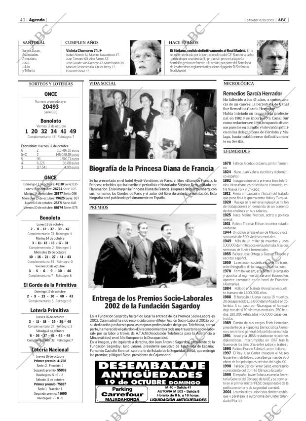 ABC MADRID 18-10-2003 página 40