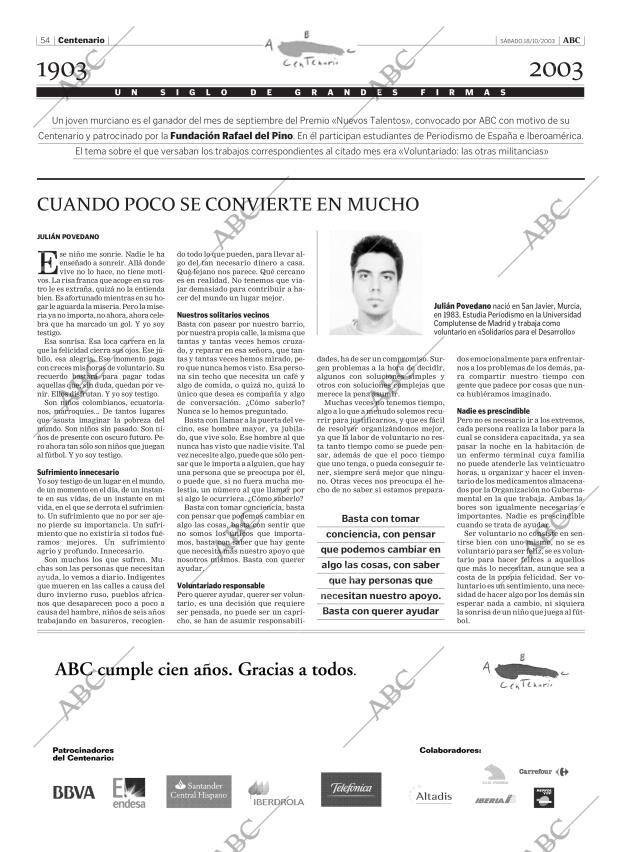 ABC MADRID 18-10-2003 página 54