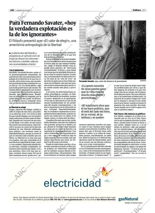 ABC MADRID 18-10-2003 página 57