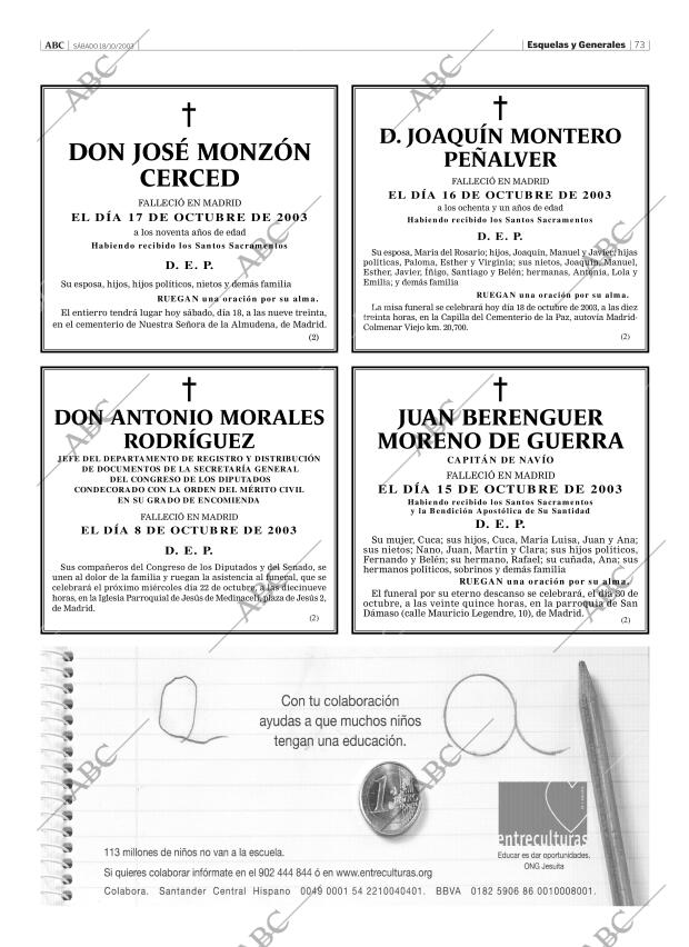 ABC MADRID 18-10-2003 página 73