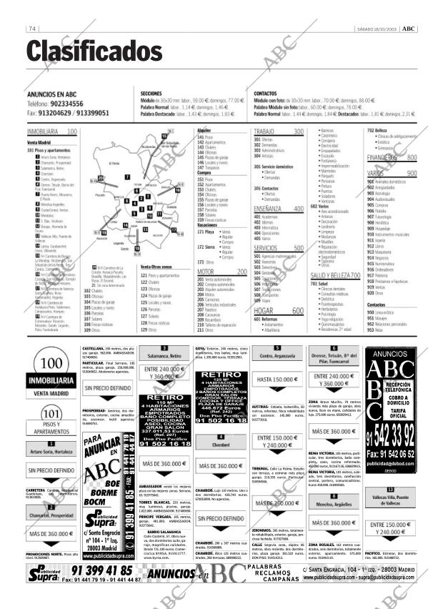 ABC MADRID 18-10-2003 página 74