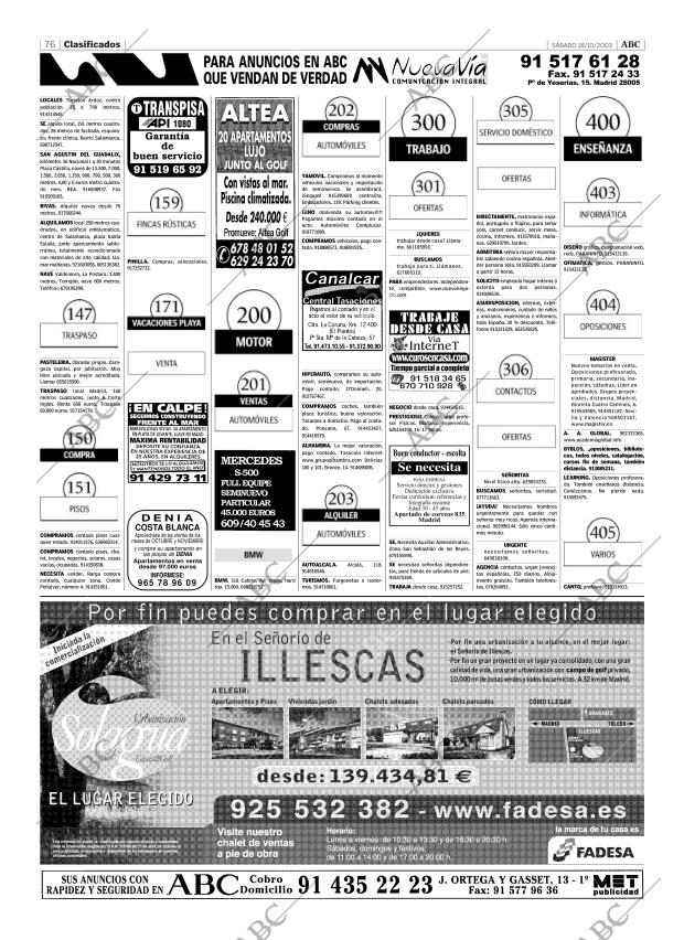 ABC MADRID 18-10-2003 página 76