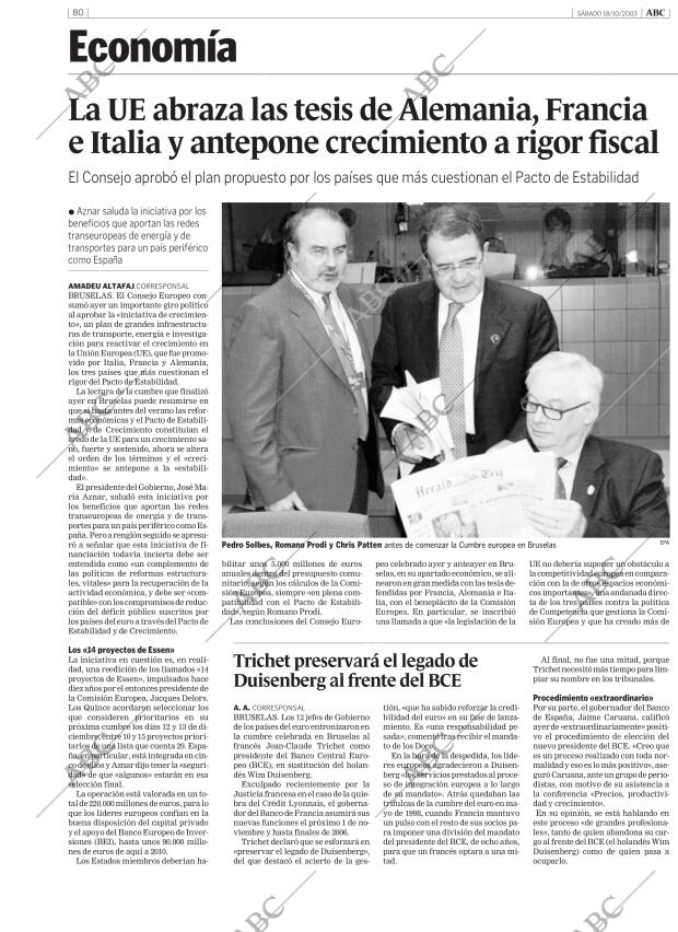 ABC MADRID 18-10-2003 página 80