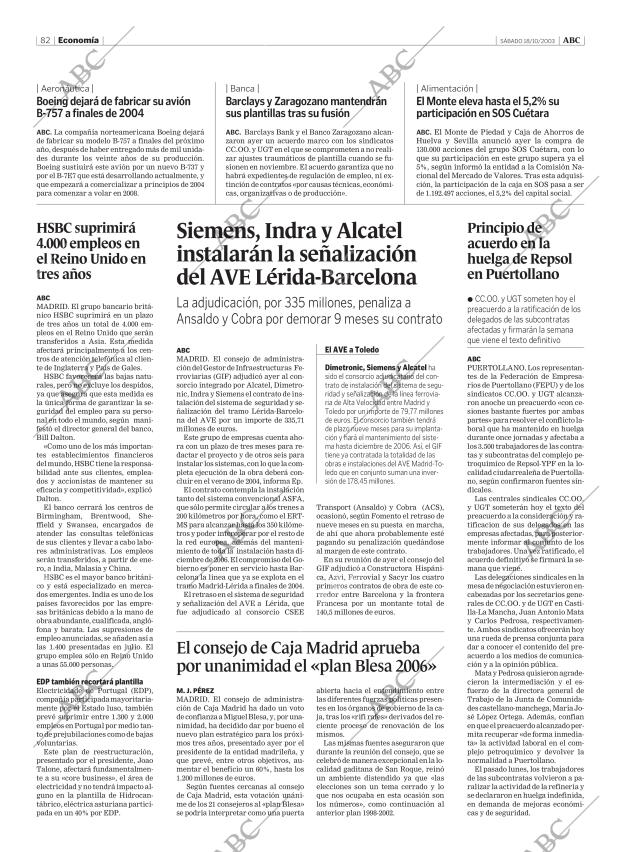 ABC MADRID 18-10-2003 página 82