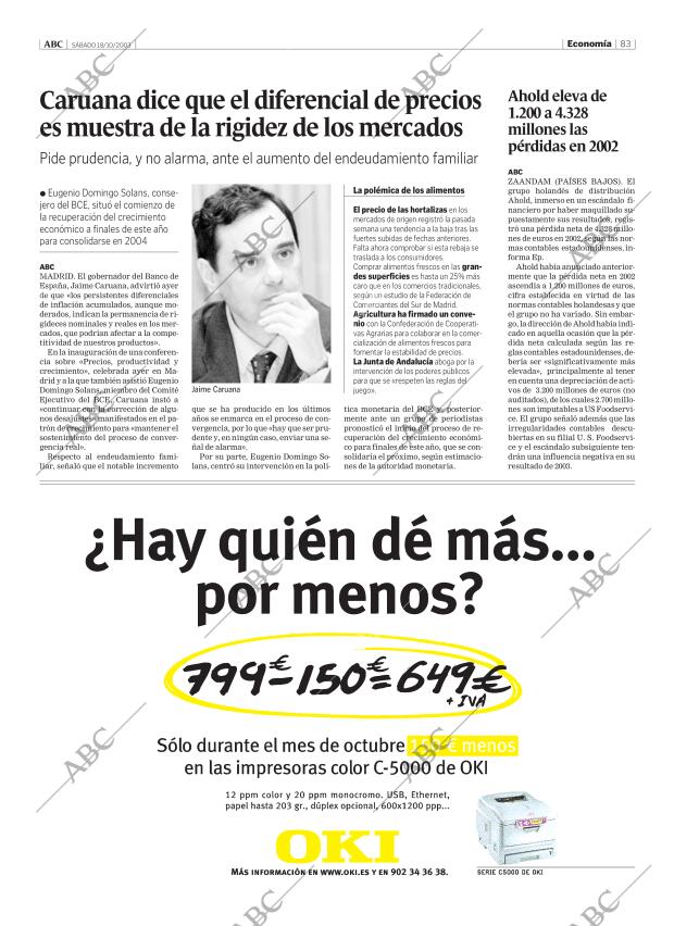 ABC MADRID 18-10-2003 página 83